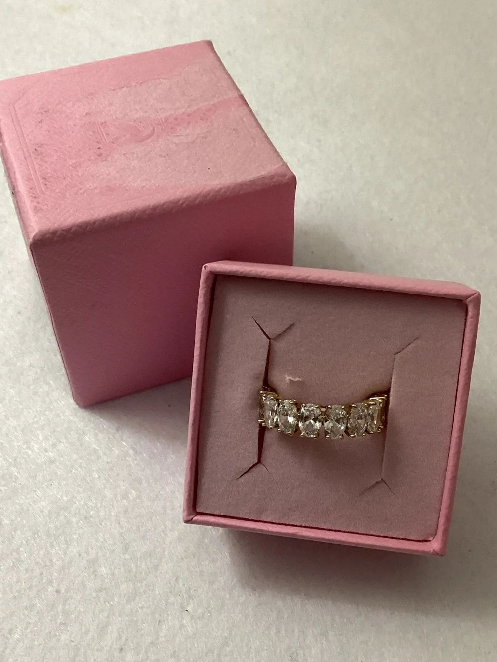 Swarovski Matrix Gold-Tone Plated Oval Cut Ring Size 7